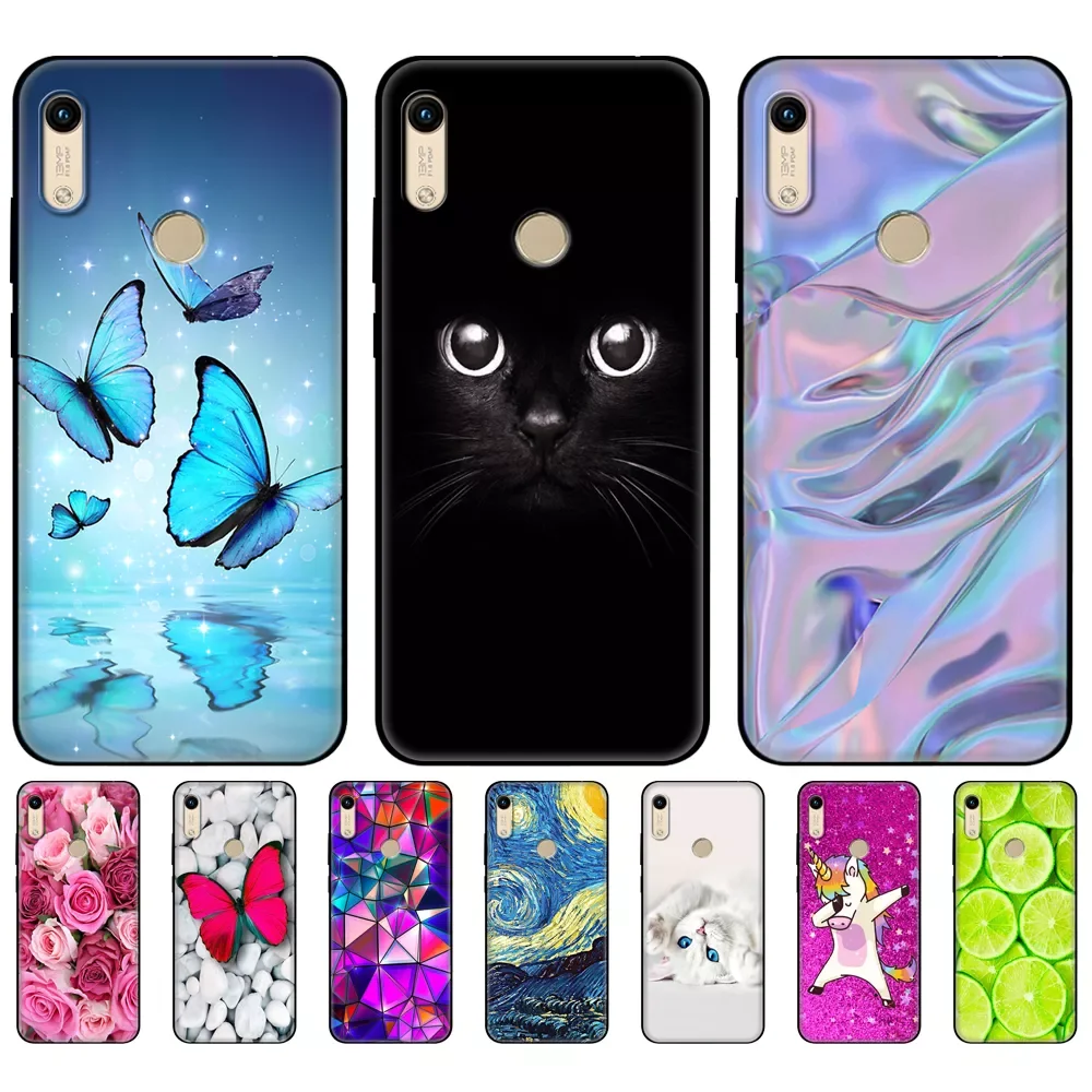 

For Huawei y6 2019 Case Soft Silicon Phone Cover For Huawei Y6 2019 y 6 MRD-LX1 MRD-LX1F black tpu case