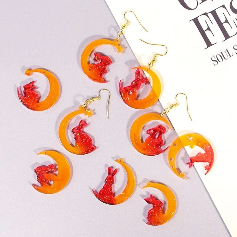 Рождественская луна серии серьги силиконовая форма DIY ювелирные изделия с