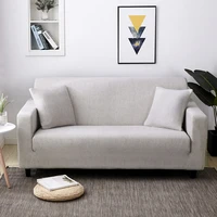 light grey stretch sofa cover elastic slipcover for living room funda sofa caver chair seat couch case home decor 1234 seater