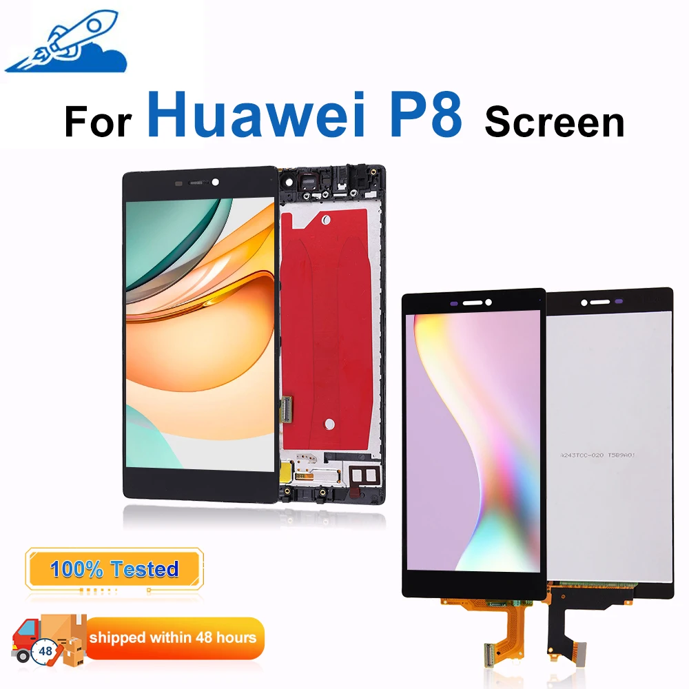 

100% Tested Well LCD Display For Huawei P8 OEM Touch Screen Digitizer Replacement Assembly Parts With Free Gifts Pantalla