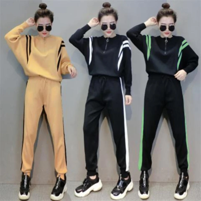 

2022 Woman Patchwork Two Piece Set Female Long Sleeve Coats and High Waist Pants Suit Ladies 2022 Summer Streetwear Sets G17