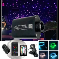 optical fiber light 16w star ceiling kit bluetooth app control starry car led kid room rgbw color 12v rf control wapp new color