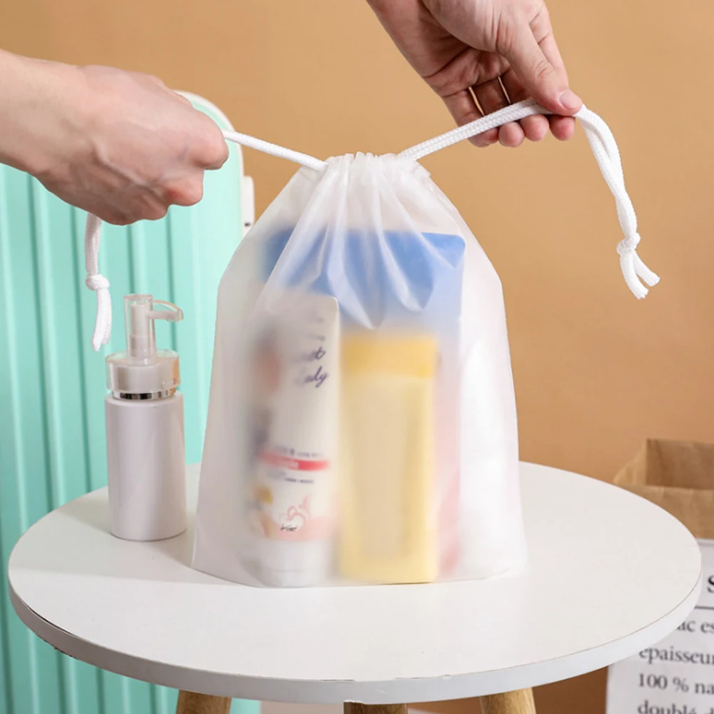 

Travel Clothes Bag Organization Pouch Shoes Drawstring Bag PEVA Waterproof Transparent Dust Storage Bag Bolsa De Almacenamiento