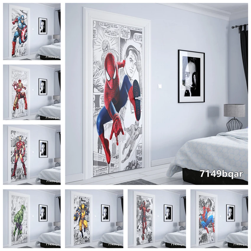 Man Home Decor Kids Room Quality Door Decoration Door Stickers Wall Stickers Posters
