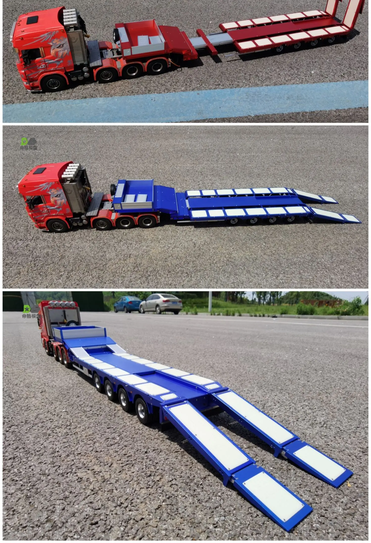 Электрическая каретка для TAMIYA 1/14 RC грузовик тягач металлический Гусеничный