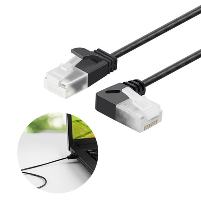 Угловой сетевой кабель UTP RJ45 патч-корд с поддержкой Ethernet 90 градусов для категории