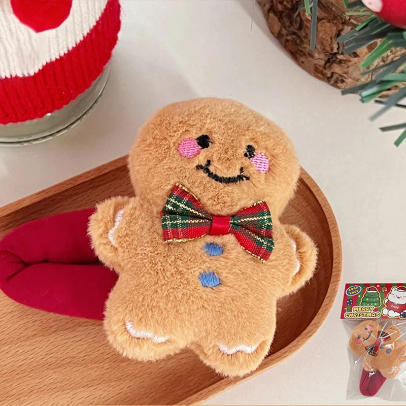 Рождественские плюшевые заколки для волос куклы снеговик рыжий человек заколка