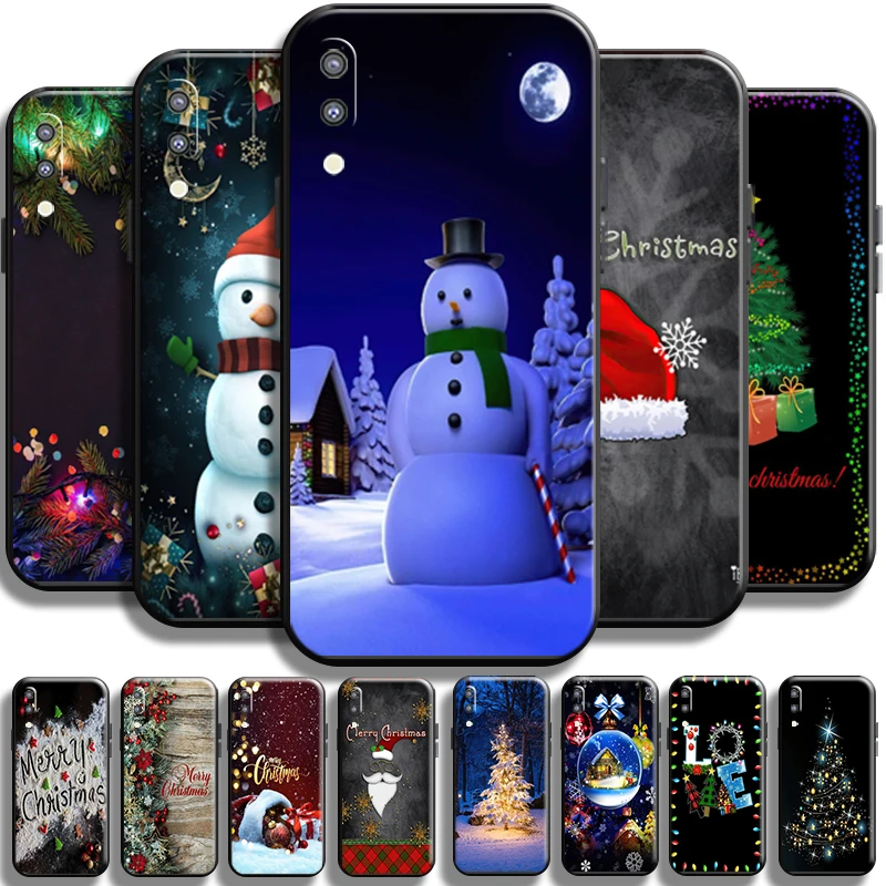 

Santa Claus Christmas Tree For Samsung Galaxy M10 Phone Case Carcasa Full Protection Back Funda Black Cover Cases Coque