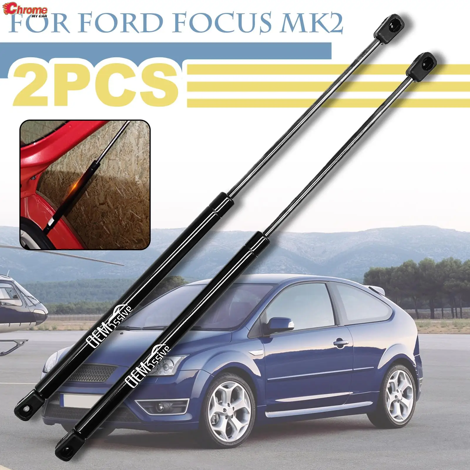 

Pair Car Rear Tailgate Boot Gas Struts Spring Support Shock Holder For Ford Focus MK2 Hatchback 2005 2006 2007 2008 2009 2010