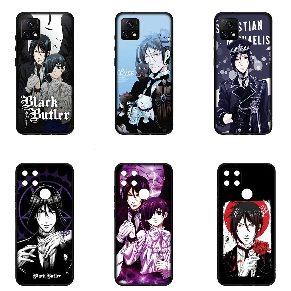 Чехол для Телефона Черный Батлер Kuroshitsuji Samsung Galaxy Note 20 Ultra 10 8 9 S10 Lite S9 + A6 A8 Plus A7 A9