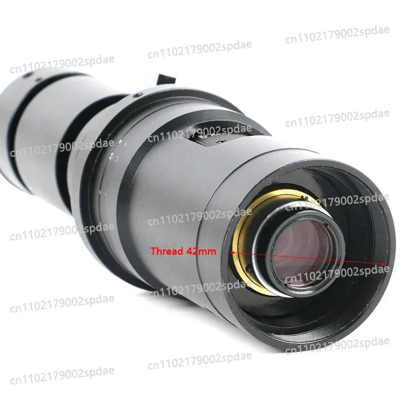 Фото Оптическая линза с зумом 200X/500X с креплением C-Mount, опционально 0.5X/2X/0.35X линза Барлоу для цифровой видеокамеры HDMI/USB для микроскопа №5