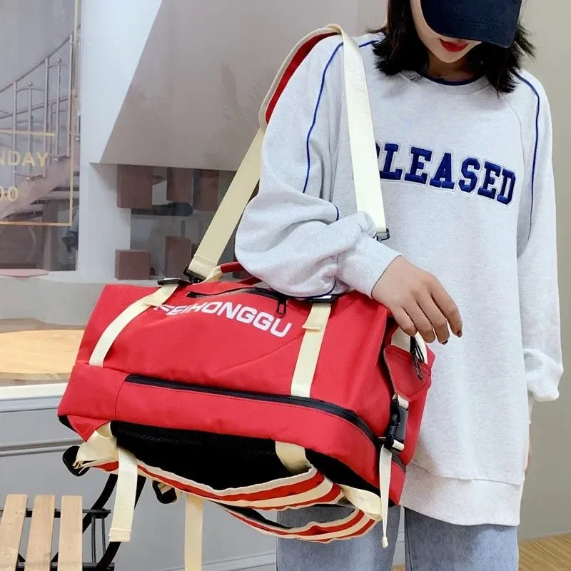 Men Women's Fashion Gym Bags Large Capacity Sports Backpack Multi-function Travel Finess Yoga Duffle Swimming Training Bags