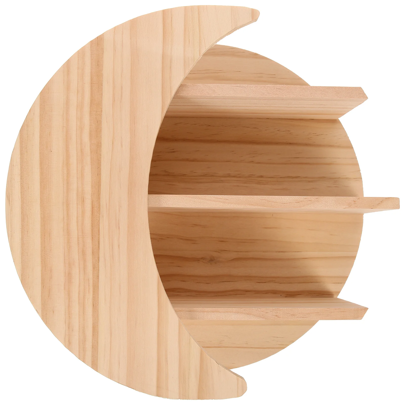 

Moon Wall Mount Pantries for Kitchen Storage Shelf Bookshelf Housewarming Presents Decorative Rack Wooden Laundry Room Shelves