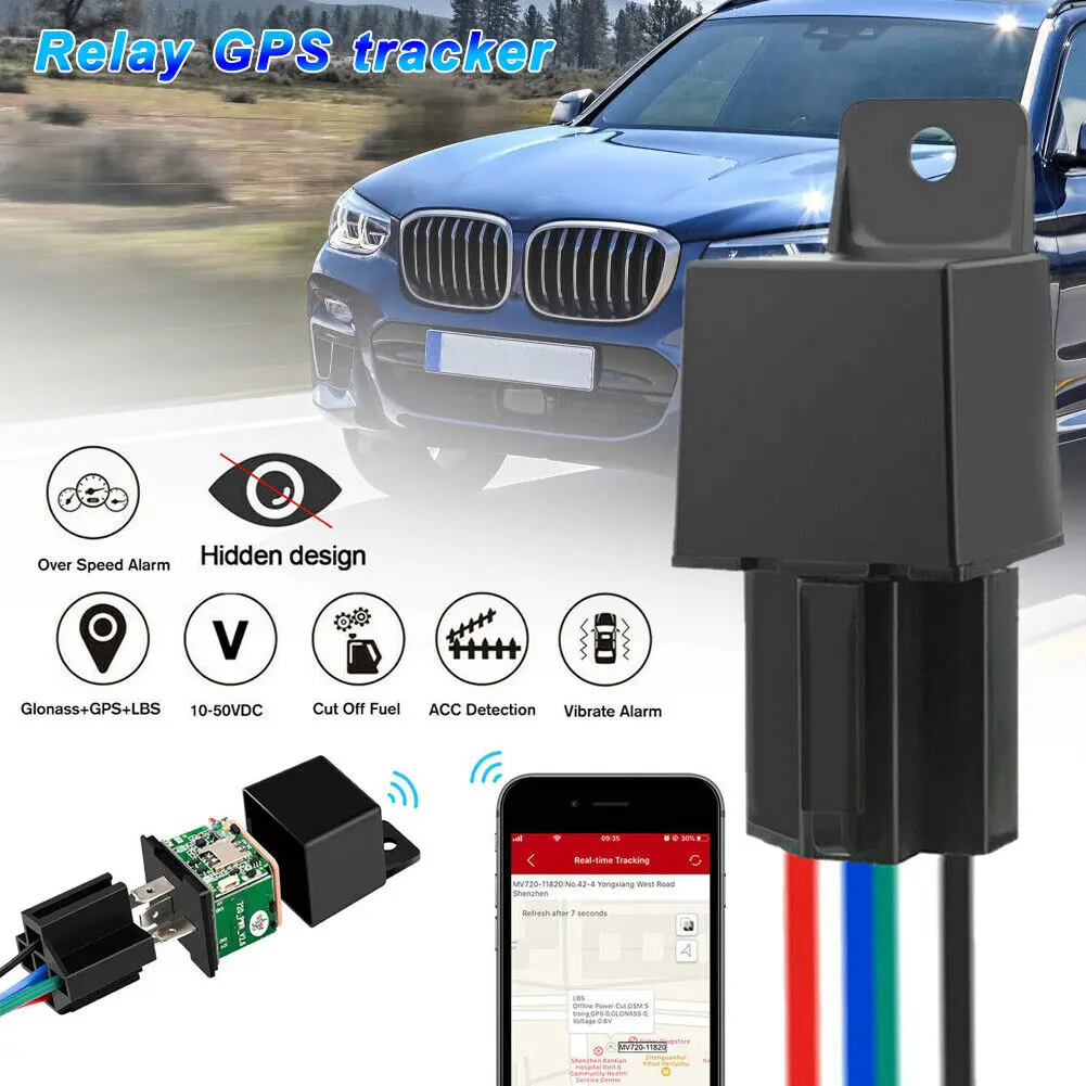 

Car GPS Tracker C13 Tracking Relay Device GSM Locator Remote Control Anti-theft Monitoring Cut Off Oil System With Free APP