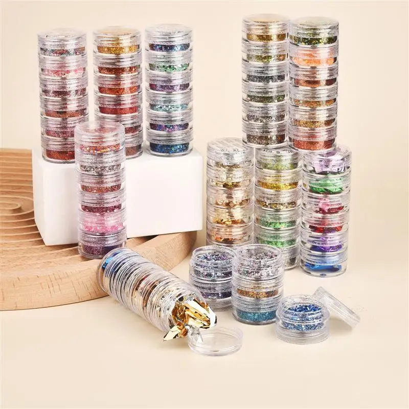 6 ячеек/комплектов золотых листьев хлопья блестки эпоксидные смолы наполняющие