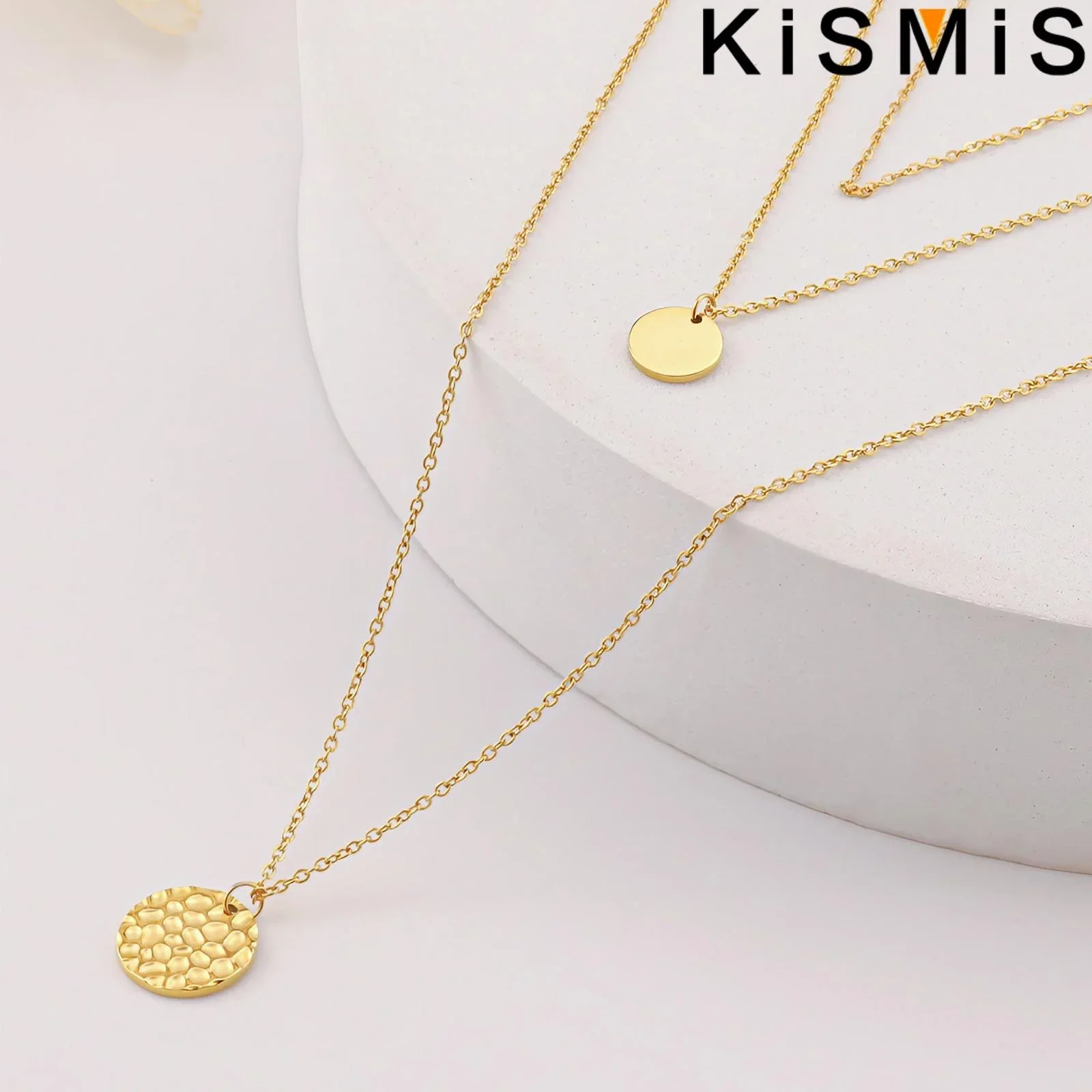 KISMIS 1 комплект многослойное ожерелье из нержавеющей стали изящное колье-чокер с