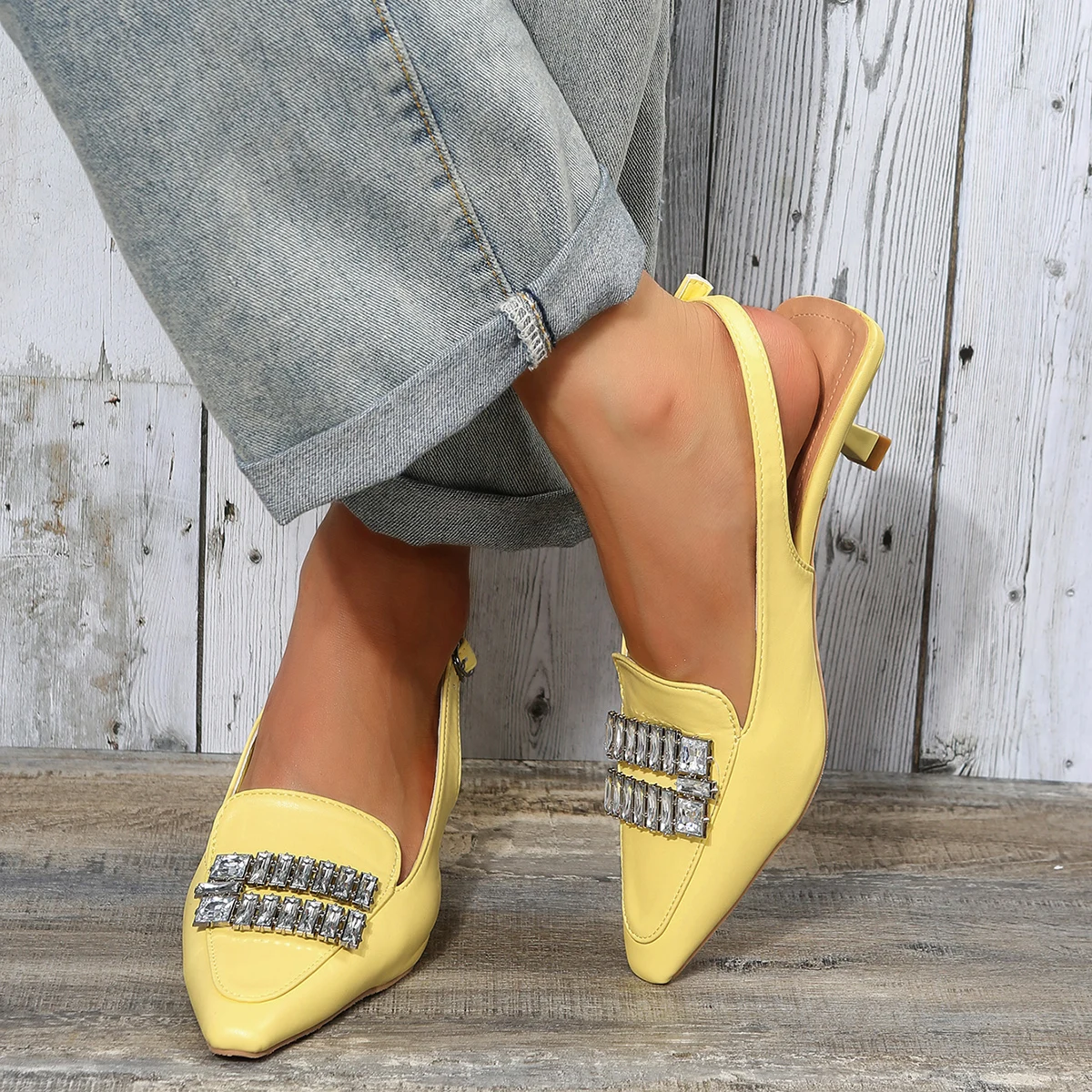 

Туфли-лодочки Женские однотонные с острым носком, Размеры 35-42