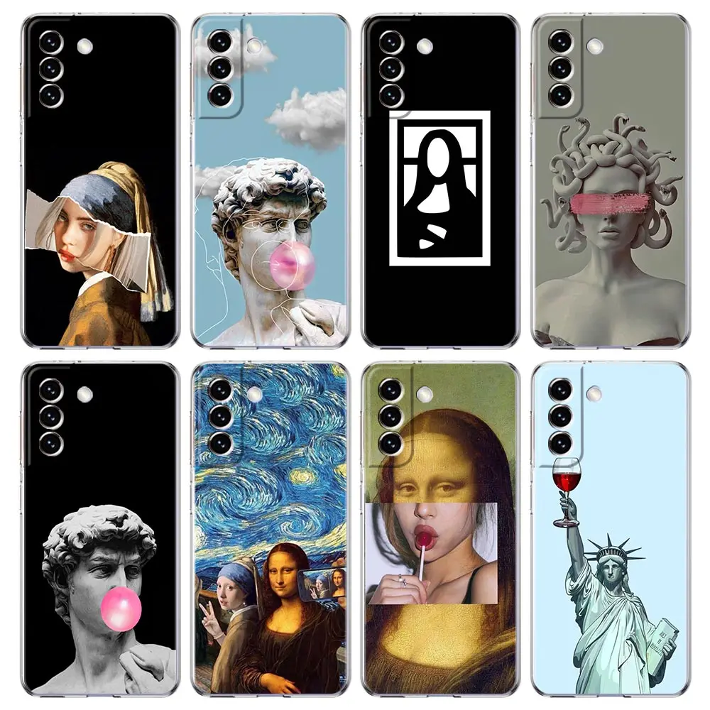 Чехол для телефона Samsung Galaxy S24 S23 S22 S20 Ultra S21 FE 5G S10 S9 Plus S10E S8 мягкий прозрачный чехол