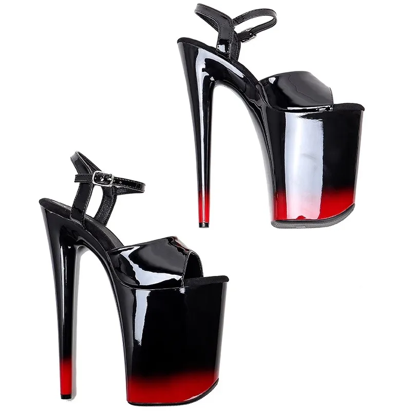LAIJIANJINXIA PU Uppre New Color High Heel Sandals 23cm /9inch Sexy Model Show Shoes And Pole Dancing 017