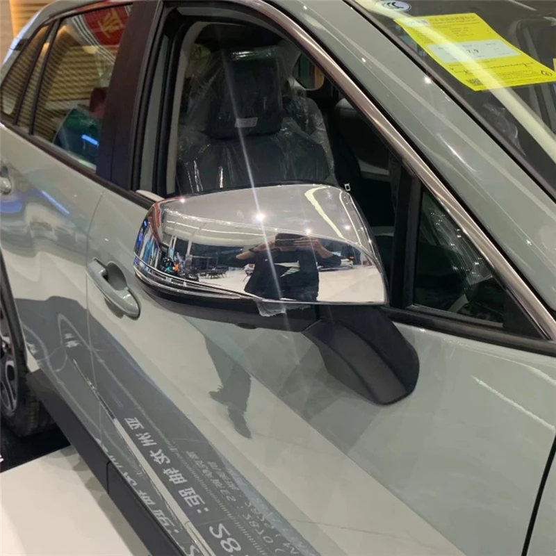 

WELKINRY For Toyota RAV4 XA50 5th Generation 2019-2023 RAV 4 Car Door Side Wing Fender Rearview Back Reflection Mirror Cap Trim