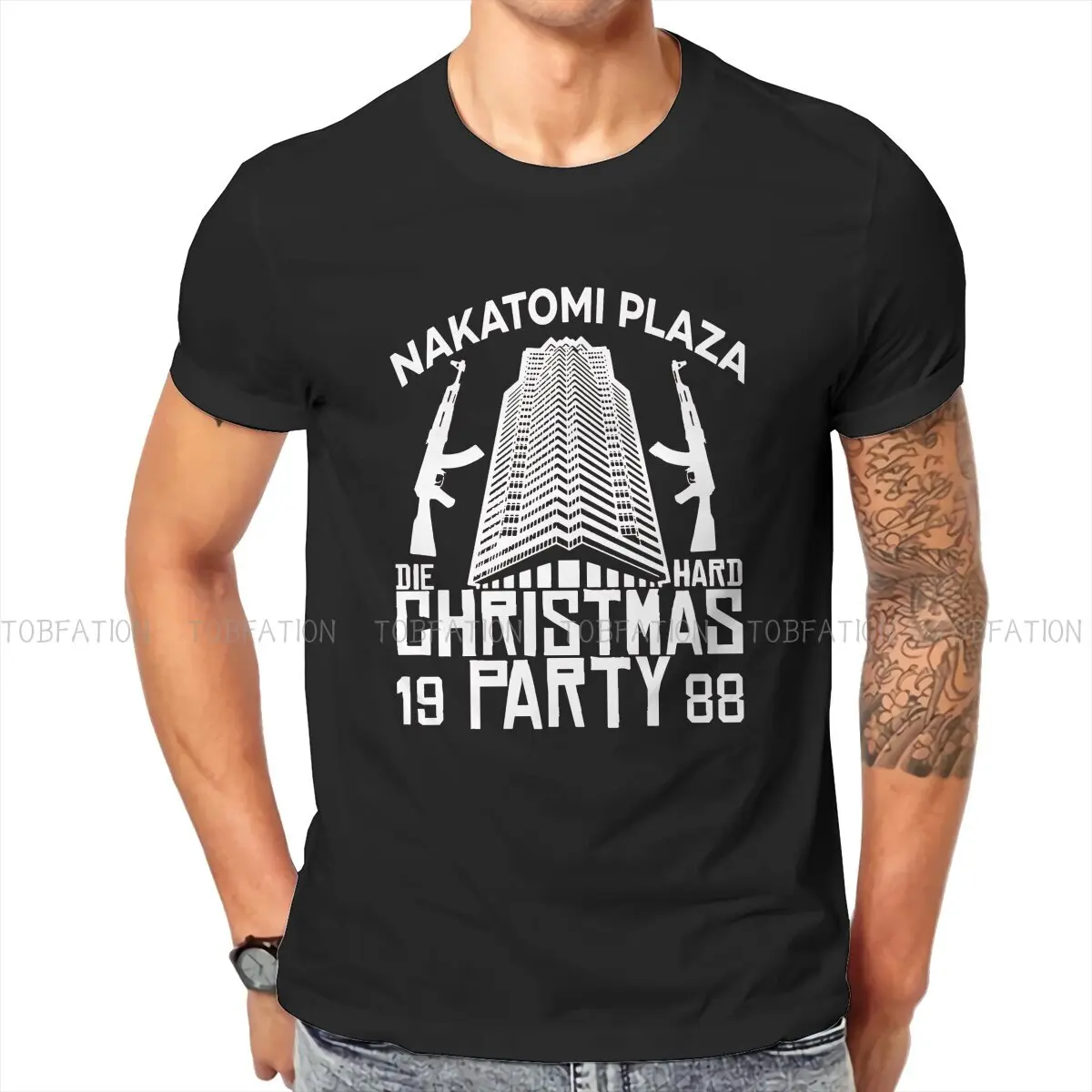 

Die Hard Movie Christmas Party 1988 Bruce Willis Men's TShirt Nakatomi Plaza Gun Polyester T Shirt Harajuku Sweatshirts New