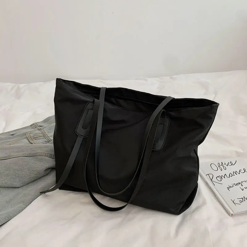 

Женская однотонная сумка сумки-шопперы для женщин Bolsa Feminina большой емкости 2021 универсальная сумка ручной работы для покупок новые дизайнерские нейлоновые сумки через плечо