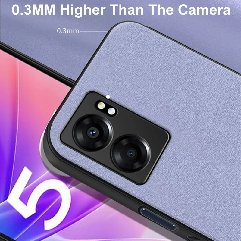 Роскошный чехол из искусственной кожи для OPPO A57 A77 4G 2022 A97 матовый силиконовый