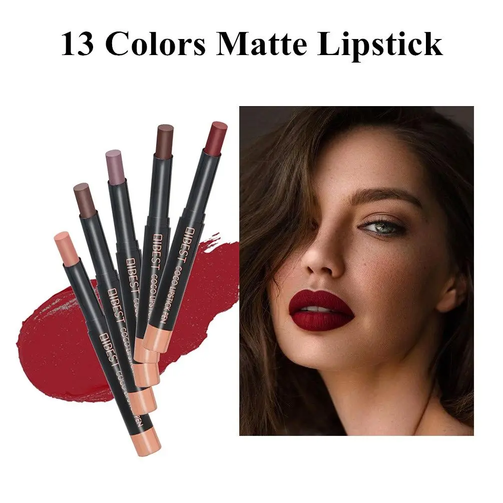 

Makeup 13 Colors Lip Gloss Long Lasting Velvet Lipliner Pen Matte Lipstick Waterproof Lip Liner Pencil