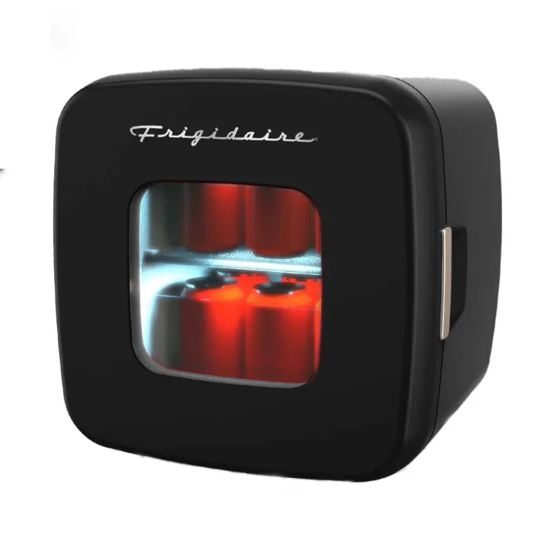 

Retro 12 Can Mini Beverage/Skincare Cooler, Black