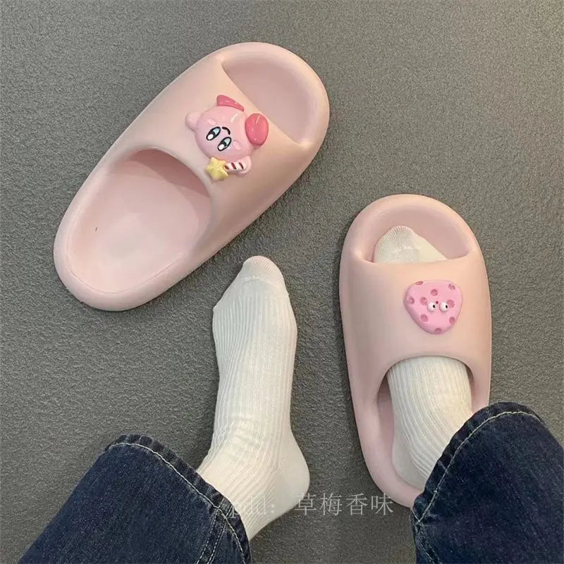 Крутые женские шлепанцы Kirby Ummer мягкие сандалии с мультяшным рисунком Пляжная