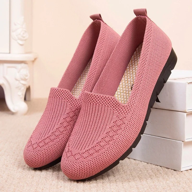 

2022New Mesh Breathable Sneakers Women Breathable Light Slip on Flat Casual Shoes Ladies Loafers Socks Shoes Women Zapatos Mujer