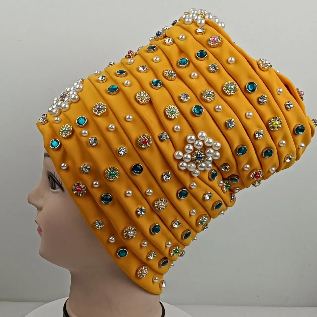 

2022 новейшее поступление из Африки головной убор складная шляпа-тюрбан головной убор Этническая шляпа без козырька индийская шляпа модная ж...