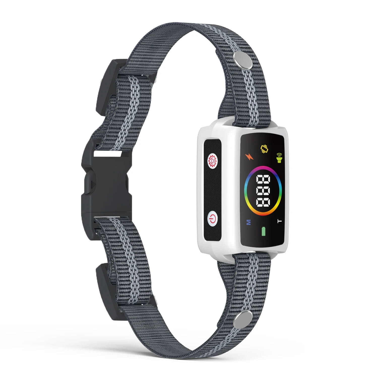 

Водонепроницаемый ошейник для собак, спусковой механизм против лая, полноэкранный, светодиодный дисплей, вибрация, Электрический удар