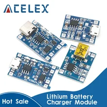 type-c / Micro USB 5V 1A 18650 TP4056 Lithium Battery Charger Module Charging Board With Protection Dual Functions 1A Li-ion