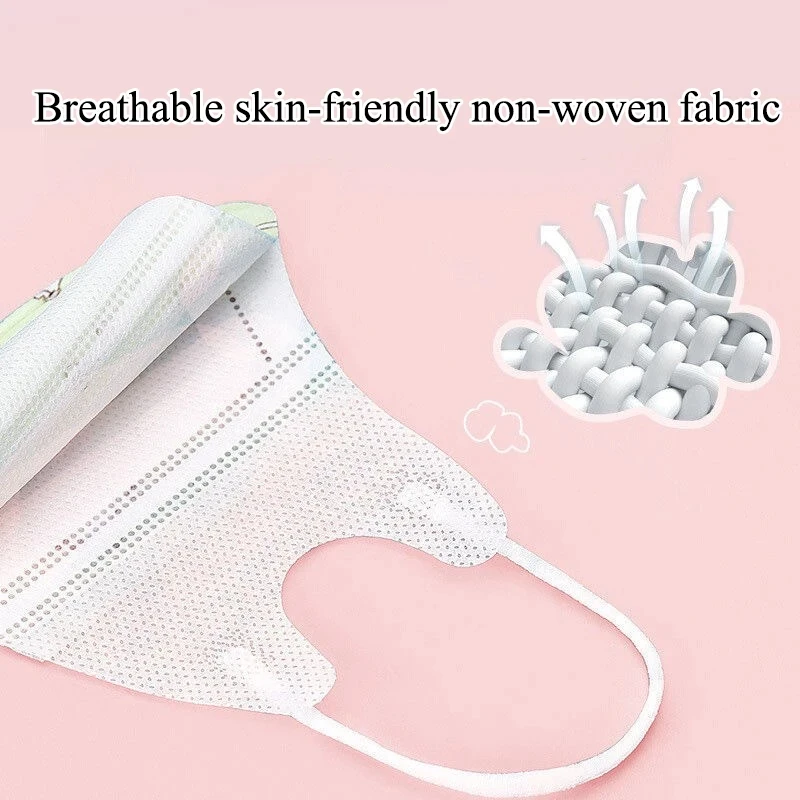 Детская одноразовая маска для лица "Младенец" 3D-респиратор с 3-мя слоями, пылезащитная с фильтром, с принтом динозавра "Дети".