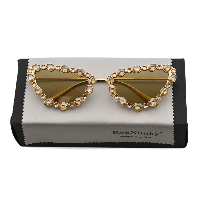 Солнцезащитные очки кошачий глаз для мужчин и женщин роскошные модные винтажные