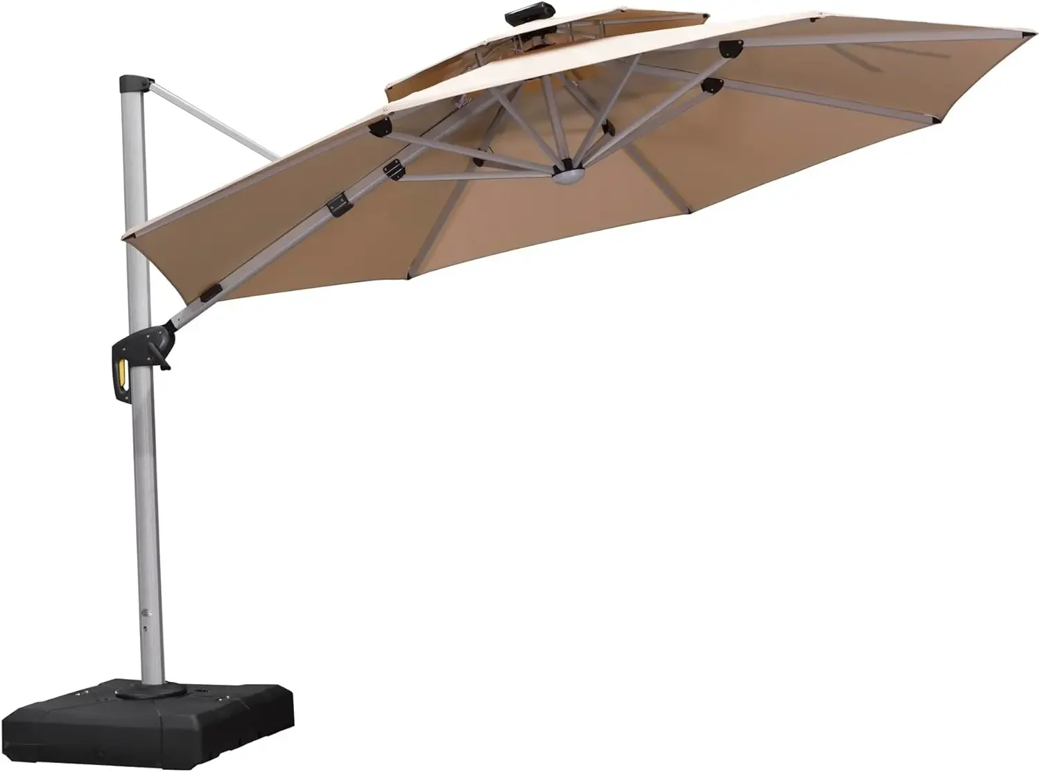 Зонт для внутреннего дворика с питанием от солнечной энергии Круглый большой