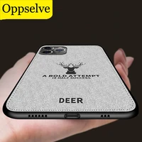 deer luxury cloth mobile phone case for iphone 7 8 6 6s plus x xr 12 13 mini 11 pro xs max textile case protective cover coques