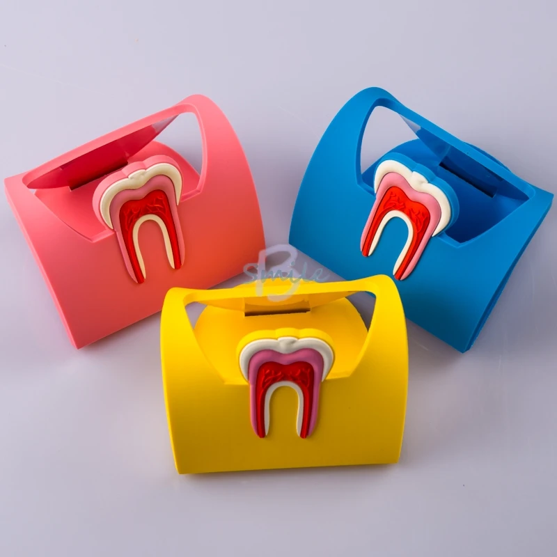 

Новинка, 2 детали, милая детская стоматологическая коробка, красочная резиновая текстура для телефона в форме зуба, карточка с именем, однор...