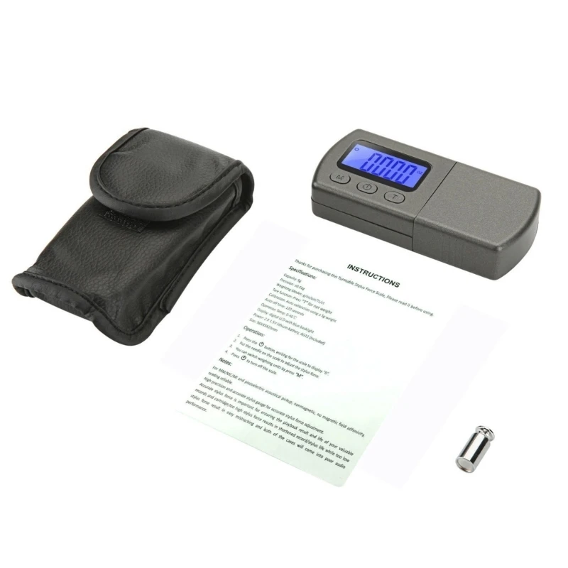 

Цифровой проигрыватель, стилус, шкала силы, манометр 0,01 г/5,00 г, манометр силы слежения/шкала для тонарма, фонокорректора,