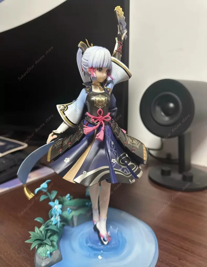 Фото В наличии: APEX × miHoYo Genshin Impact Kamisato Ayaka White Heron Frost Blossom 1/7 Статическая фигурка из ПВХ, коллекционная игрушка, подарок для хобби. №5