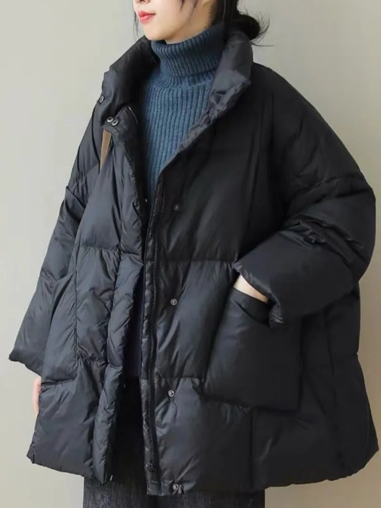 Max LuLu мода 2022 корейский дизайн женские парки на белом утином пуху с карманами