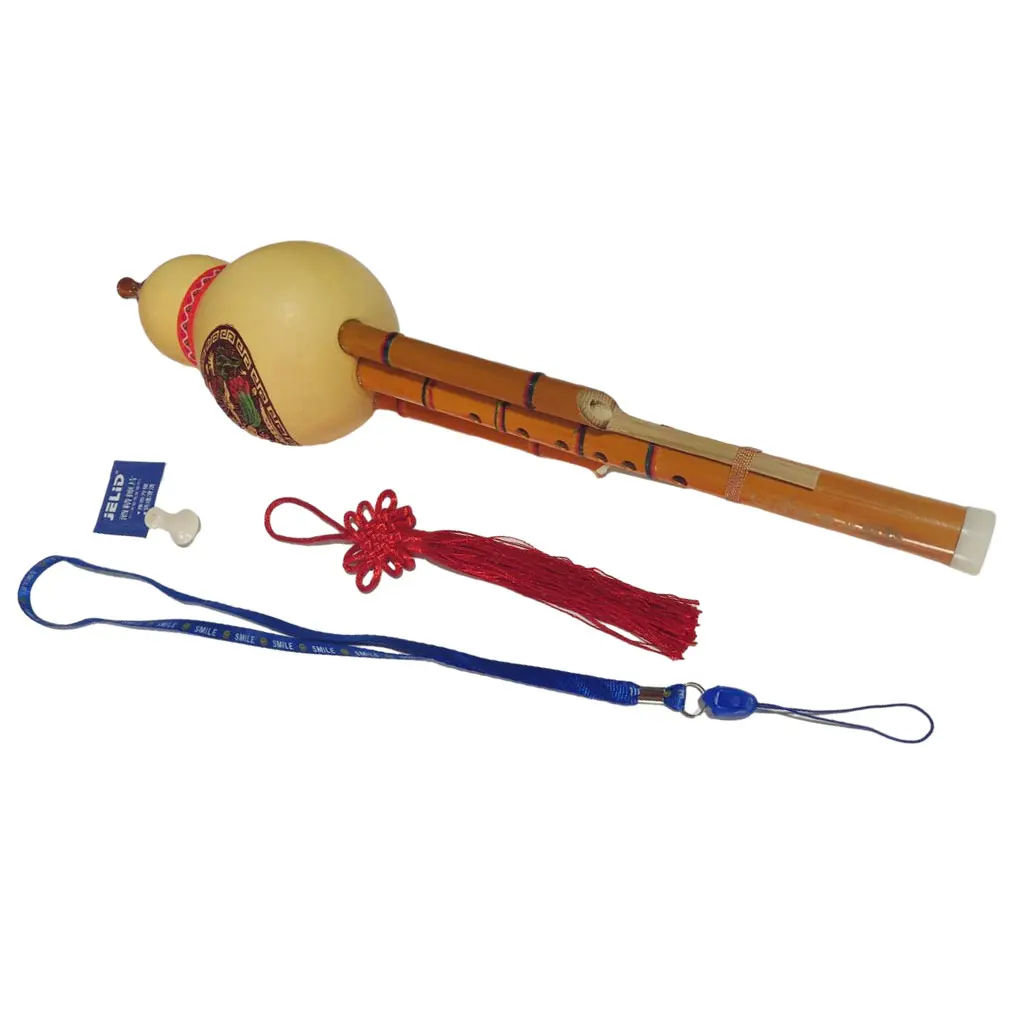 Флейта Hulusi флейта Cucurbit бамбуковая с футляром для начинающих меломана