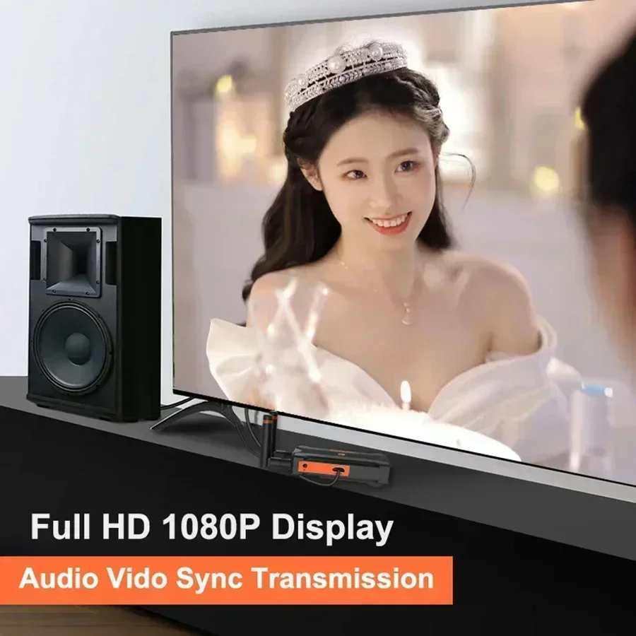 Фото Беспроводной HDMI-удлинитель, передатчик и приемник аудио-видео, поддержка батареи, YoloBox Pro, камера для прямой трансляции, подключение ПК к телевизору или монитору №1