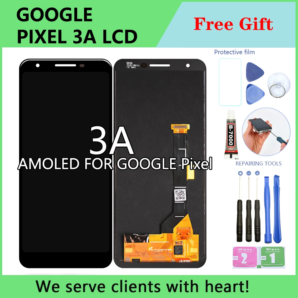 

Original 5.6" AMOLED For Google Pixel 3A LCD Touch Display Digitizer Screen For Google Pixel 3A OLED Replacement No Dead pixel