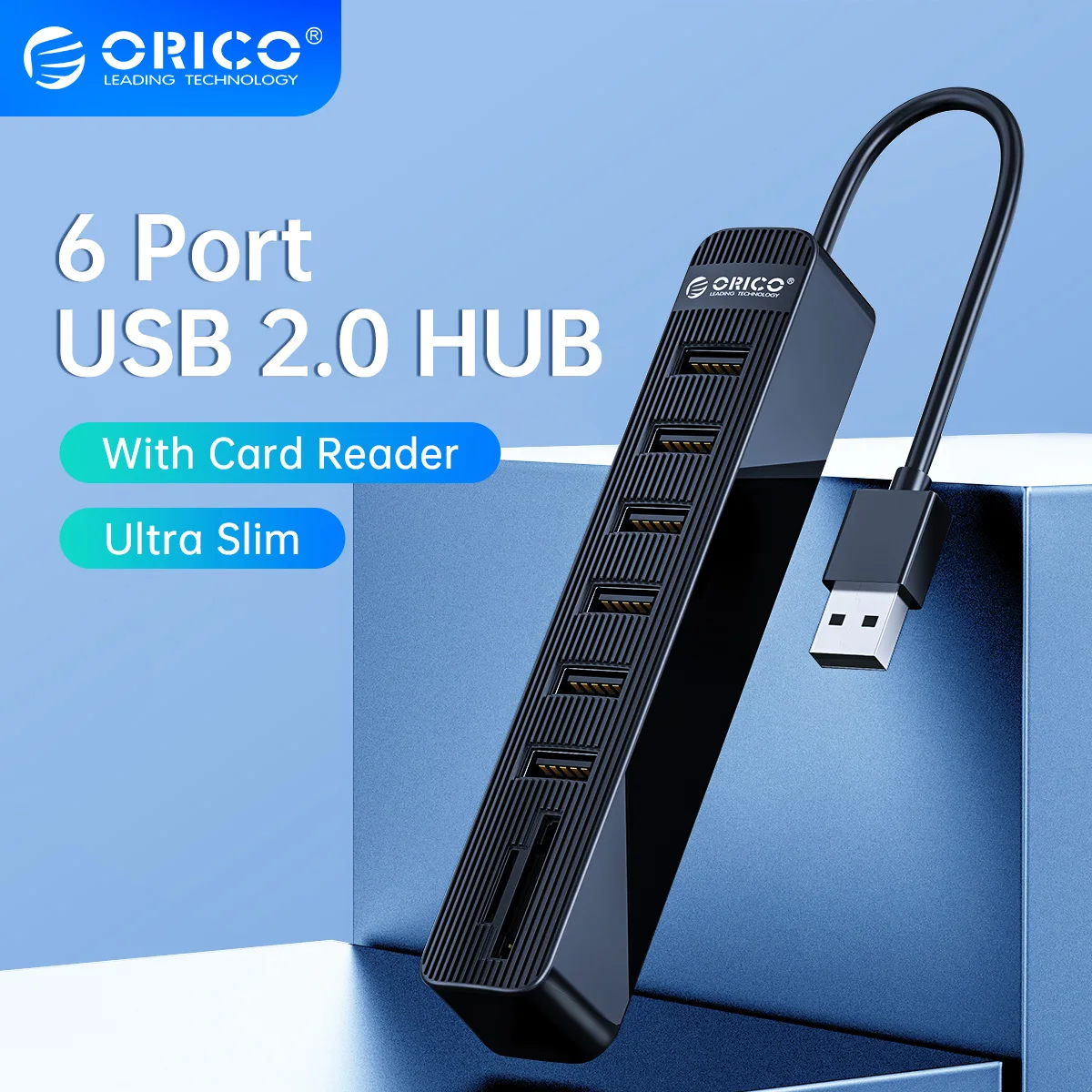 ORICO USB 2 0 концентратор 4 6 портов ультра тонкий разветвитель данных мульти SD TF