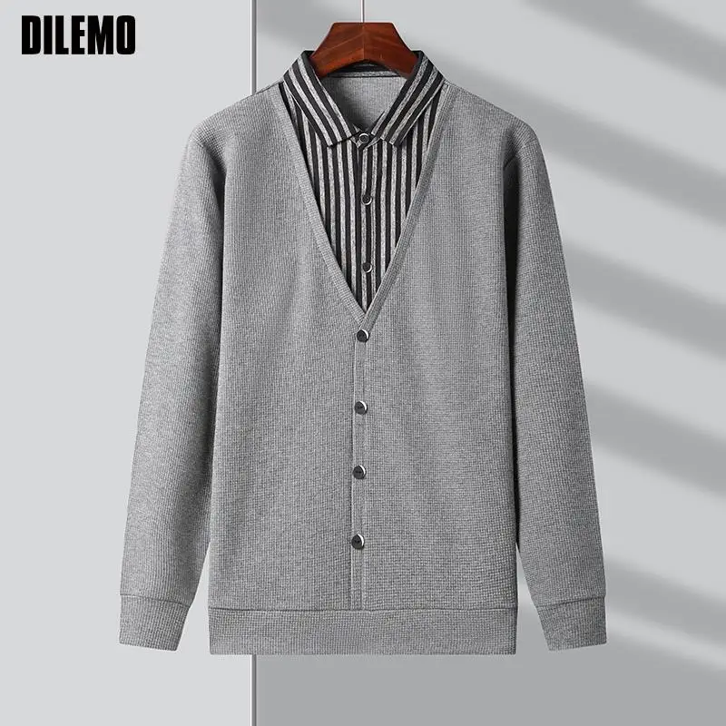 Высококачественный новый брендовый Дизайнерский Модный трикотажный кардиган с