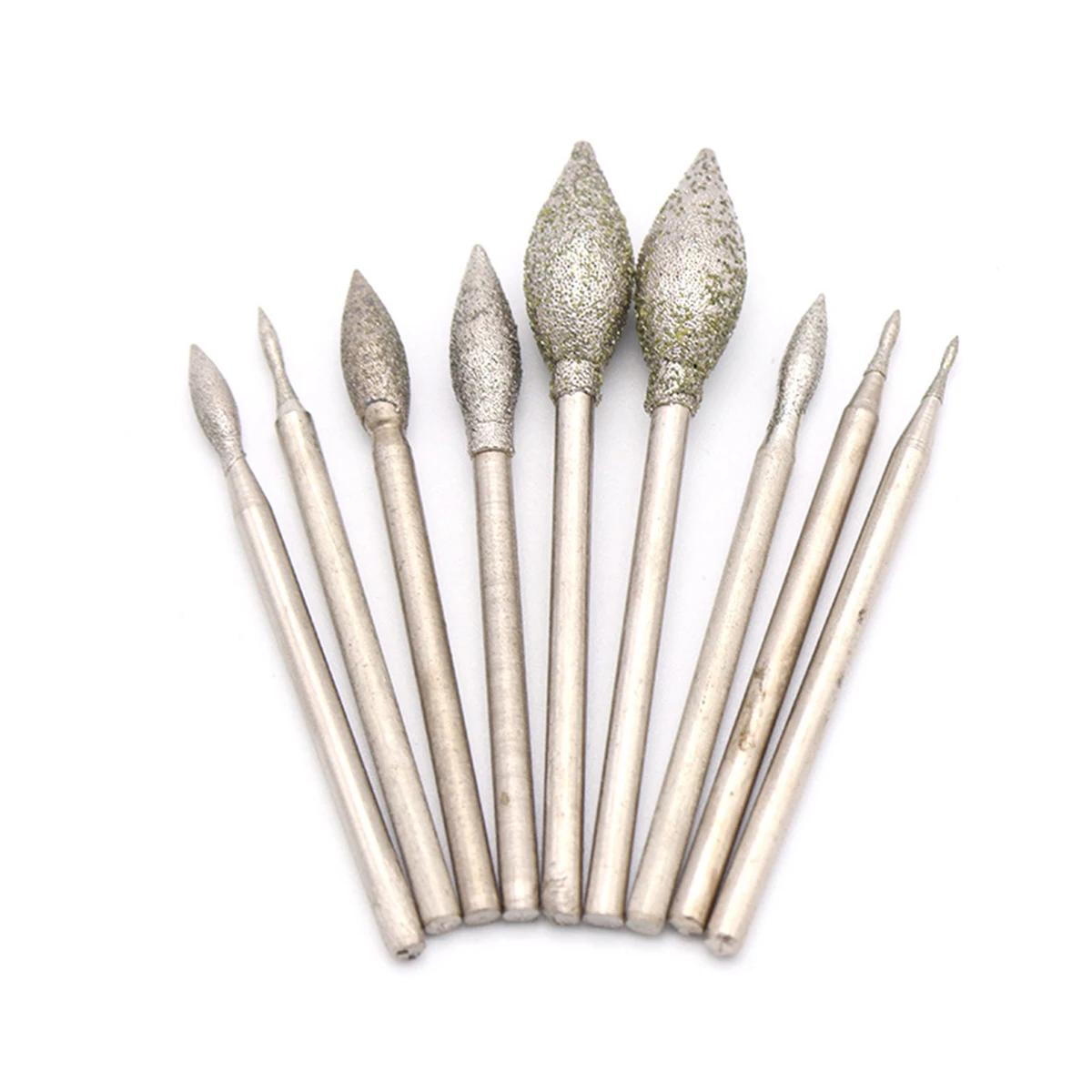 

3pcs Electroplating Diamond Grinding Head 2.35/3mm Shank 0.8-8 Polishing Stick Engraving Peeled Rotary Tools For Carving Ceramic