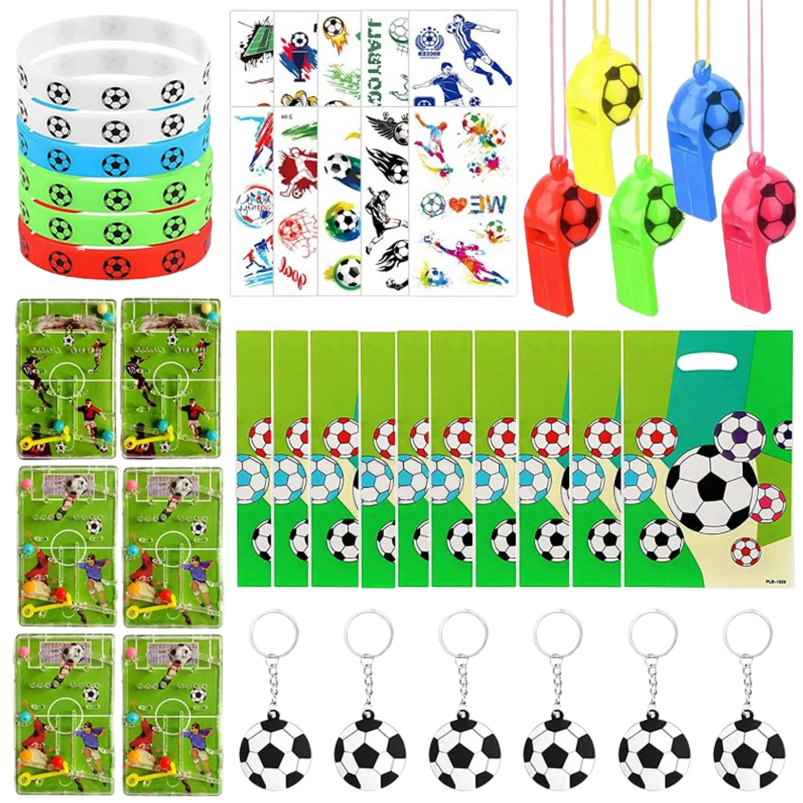 

Soccer Match Cheer Props Stadium Cheer Supplies Soccer Keychain Stickers Football Birthday Party Gift For Kids Boys DIY Football
