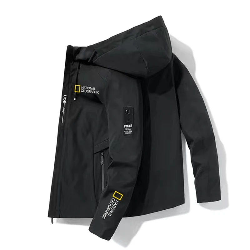 Outdoor camping hiking Jacket 2023 New men breathable waterproof hoodie Trench coat Adventure jacket jackets